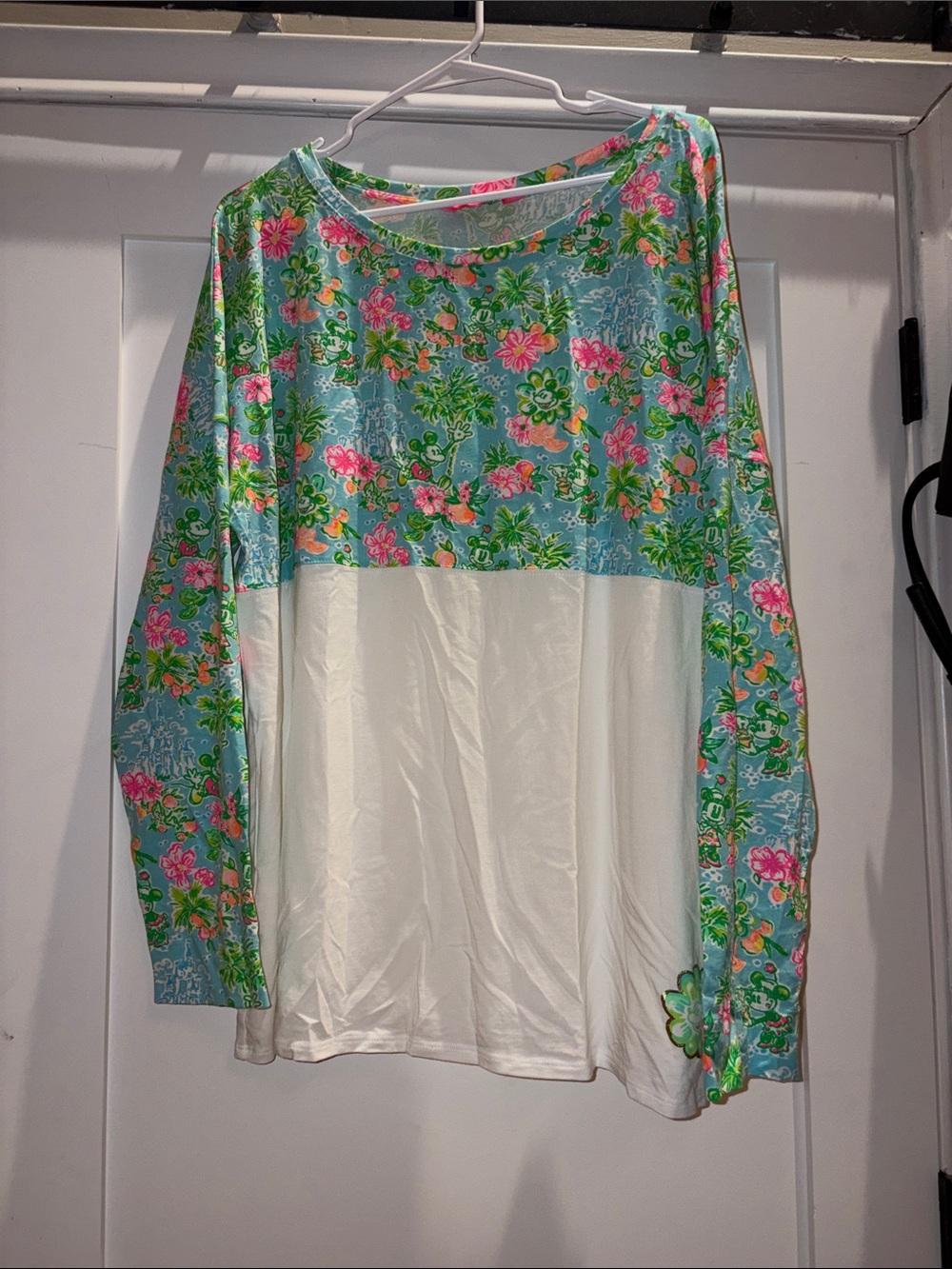 Lilly Pulitzer X Disney  Mint & Pink Floral Top